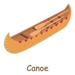 Poster - canoe icon, isometric 3d style