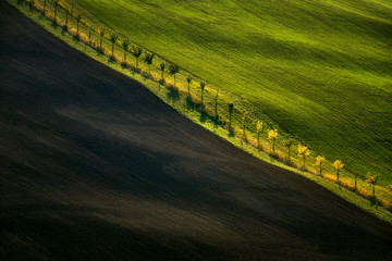 Moravian fields, Moravia, Czech Republic, around the village Kyjov 