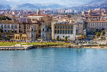 Palermo City Seafront View, Sicily, Italy