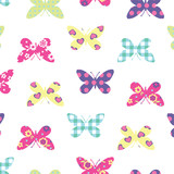 Fototapeta Motyle - floral pattern