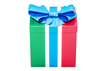 Poster - Gift box with flag of Italy, holiday concept. 3D rendering