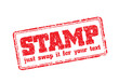 Easy edited template of rubber stamp. Just swap STAMP for your text. Vector illustration.