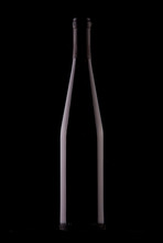 Wine Bottle Silhouette On Black