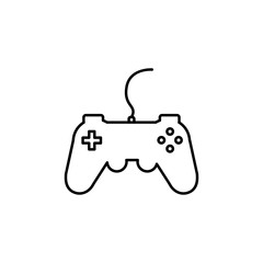Poster - gamepad, joystick, controller playstation line icon. simple line games icon. can be used as web elem
