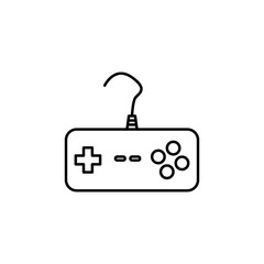 Poster - game controller line icon. Simple line games icon. Can be used as web element, playing design icon