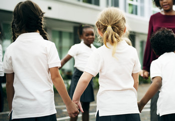 Happy kids at elementary school