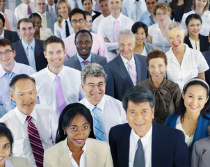 Wall Mural - Large group of business people