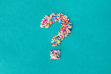 The Question Mark Symbol Built From Nonpareils