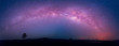 star, astronomy, Panoramic of  Milky Way Galaxy, Long exposure photograph with grain at  Thung Kamang nature park, Chaiyaphum, Thailand