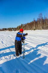 Sticker -  Ice fishing