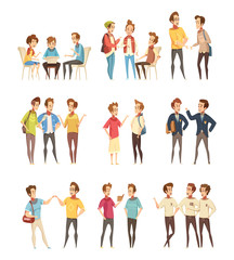 Poster - Teenage Boys Groups Cartoon Icons  