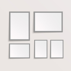 Wall Mural - 3d picture or photo frame design. vector illustration.
