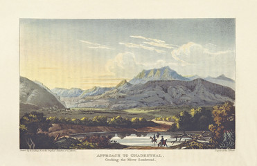 old landscape. sonderend river, along the road to genadendal, south africa. by cocking and bluck aft