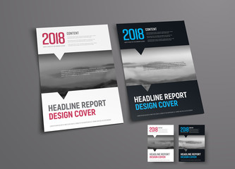 Aufkleber - emplate for the vector cover of the report is 2018.