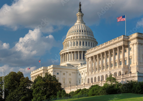 Washington DC, The United States Capitol at sunny day. © lucky-photo