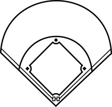 野球ダイアモンドのベクトル イラスト パブリックドメインのベクトル