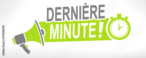 dernière minute mégaphone chronomètre Tableau sur Toile