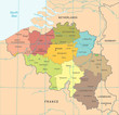 Belgium Map - Vector Illustration