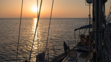Fototapeta Zachód słońca - Abendstimmung auf See