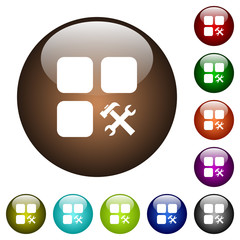 Sticker - Component tools color glass buttons