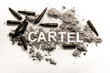 Cartel word as criminal financial or business association, drug dealer
