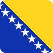 Bosnia and Herzegovina Flag Vector Square Flat Icon