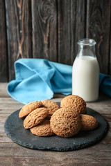 Sticker - Delicious oatmeal cookies on slate plate