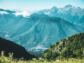 Poster - clouds over the mountains