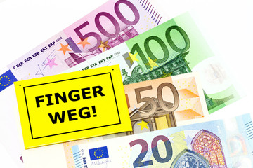 Sticker - Finger weg vom Bargeld