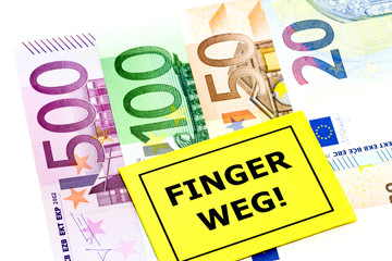 Sticker - Finger weg vom Bargeld