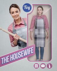 Wall Mural - The housewife realistic doll