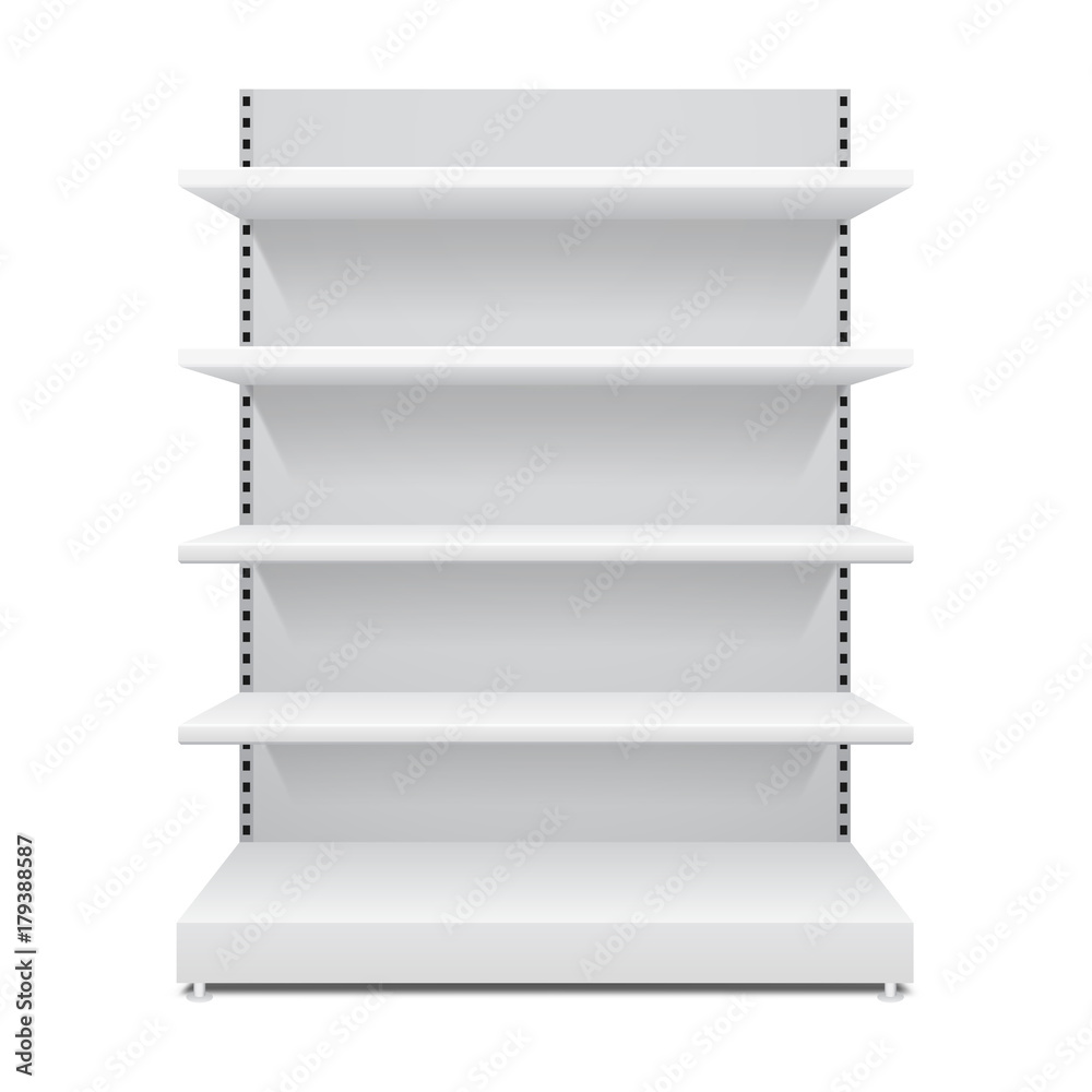 Shoppping Rack Texture Vector shopping rack, shelf template, isolated on white Stock Vector ...