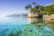 Beautiful Bay Near Brela Town, Makarska Rivera, Dalmatia, Croatia
