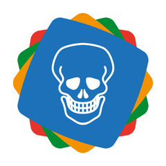 Poster - App Icon bunt - Totenkopf