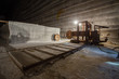 © Mishainik - Machine for sawing the salt blocks in the underground salt mine shaft