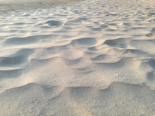 Sandy Floor Background. Texture Of Gray Sand On The Beach