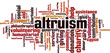 Altruism word cloud