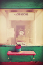 Old Movie Theater Entrance, Toned Image