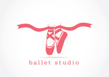 Pink Ballet Shoes Dancing
