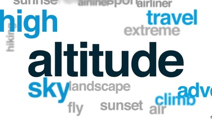 Wall Mural - Altitude animated word cloud, text design animation.