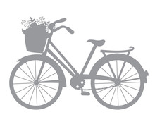 Vector Silhouette Of Bicycle