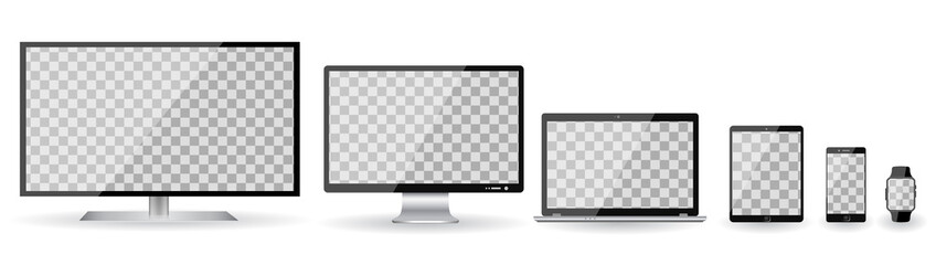 Poster - Set technology devices - stock vector