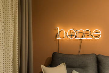 neon sign interior, home