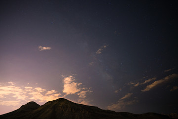 Wall Mural - Milky way over the Red Rock canyon, Nevada