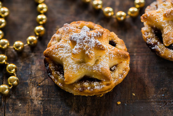 Canvas Print - Traditional homemade mince pies. Christmas baking