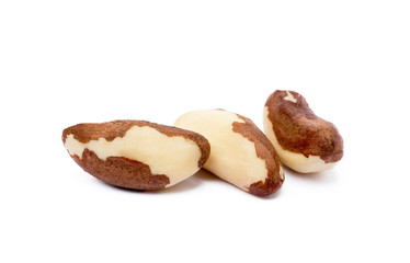 Para nuts isolated on a white background