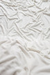 White bed sheet after night sleep
