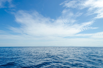 Beautiful water of the ocean with Sky at Koh ha, Similan No.5, a Group of Similan Islands in The Andaman Sea Thailand.