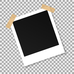 Wall Mural - vector paper square frame isolated on transparent background