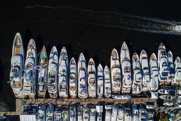 Wall Mural - Yachts at the 2017 Fort Lauderdale boat show